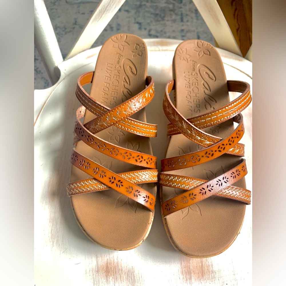 Skechers Cali Luxe Beverlee Tiger Posse Wedge Sandal